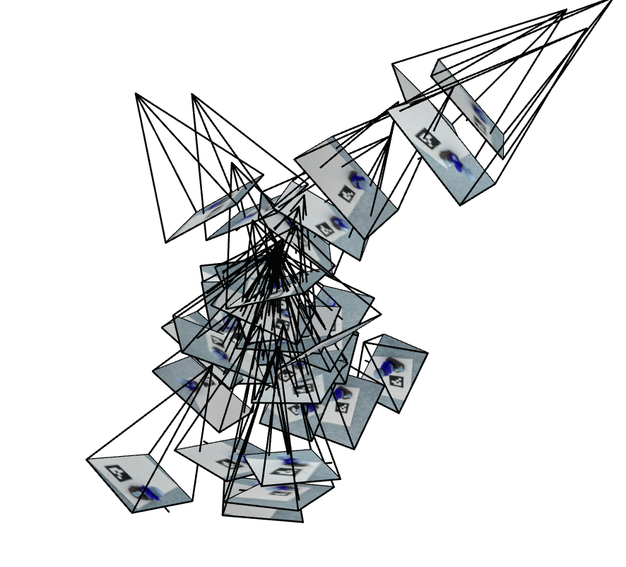 viser visualization of camera poses